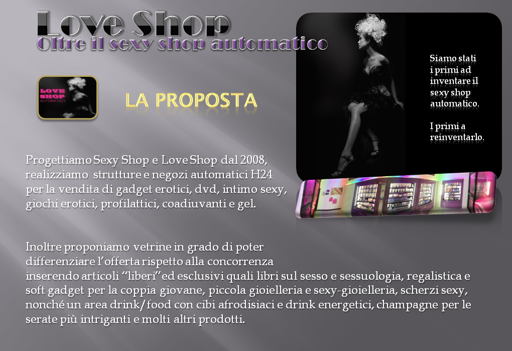 LOVE SHOP - sexy shop automatici