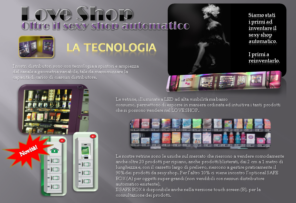 LOVE SHOP - sexy shop automatici